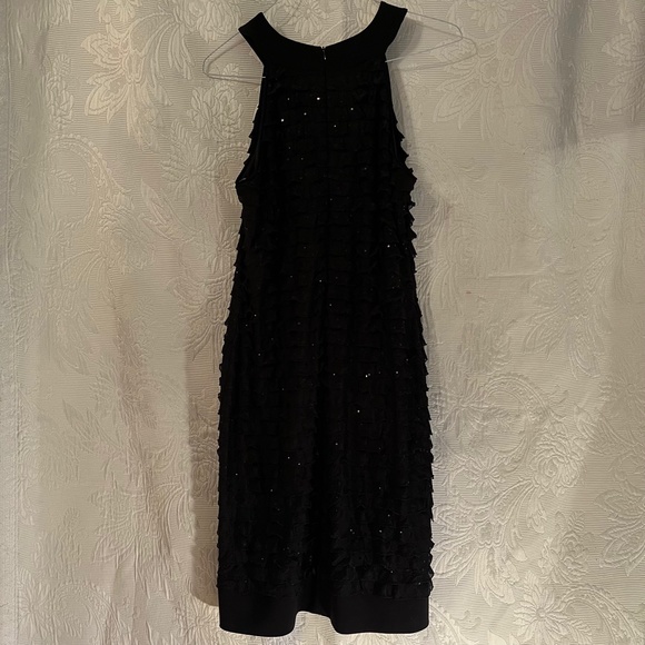 Joseph Ribkoff Black Halter Sequin Dress - Size 14 - Picture 7 of 7